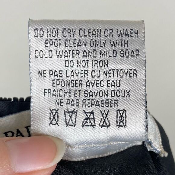 Vintage Papell Boutique Evening Black Silk Beaded Sleeveless Dress - Picture 7 of 7